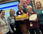 Oct. 2024 substitute of the month Jennifer Huxel.  She was nominated by Saginaw Elementary School 